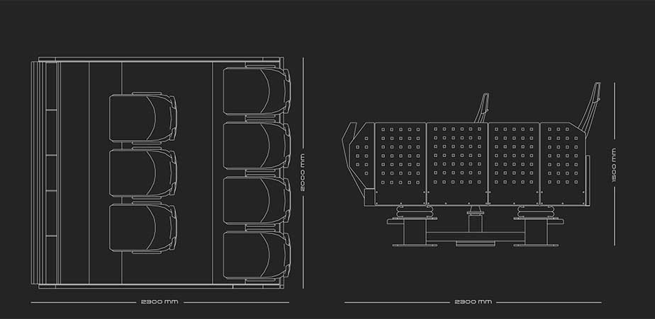 Salle 5D Dark-Ride amenagement